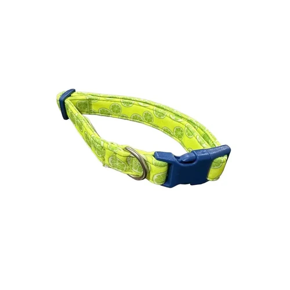 Top Paw Neoprene Comfort Dog Collar Size Medium Adjustable‎ Green Limes